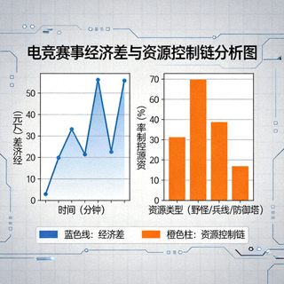 电竞赛事经济差曲线与资源控制链数据分析图