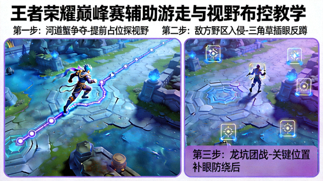 王者荣耀巅峰赛辅助游走与视野布控教学配图